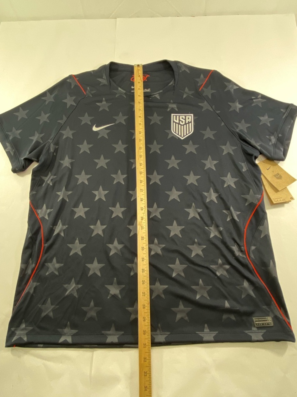 Nike USA Men’s Size 2XL Dri-Fit Performance Jersey Black With Charcoal Stars NWT - Picture 11 of 16